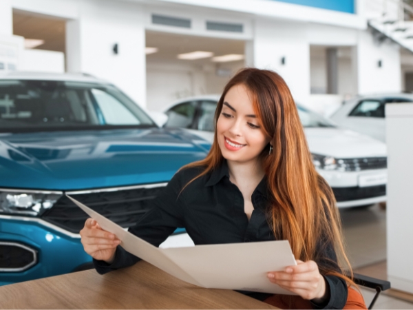 Woman Reading a Document