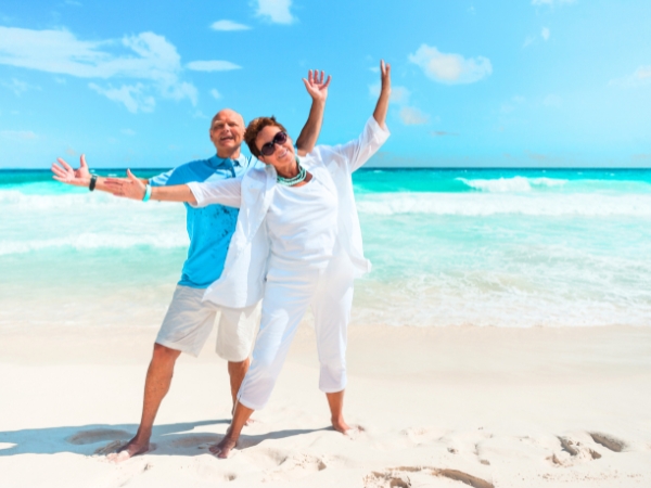 Elderly Couple on a Beach
