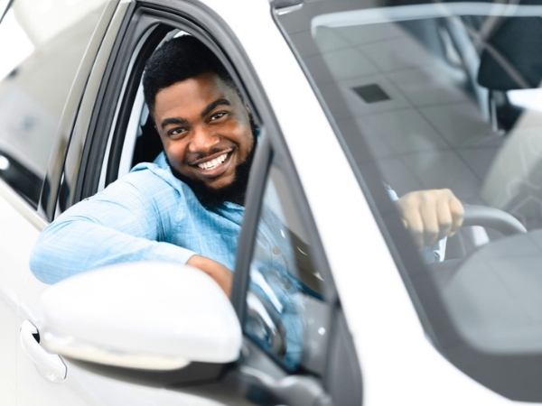 Man Renting a Car